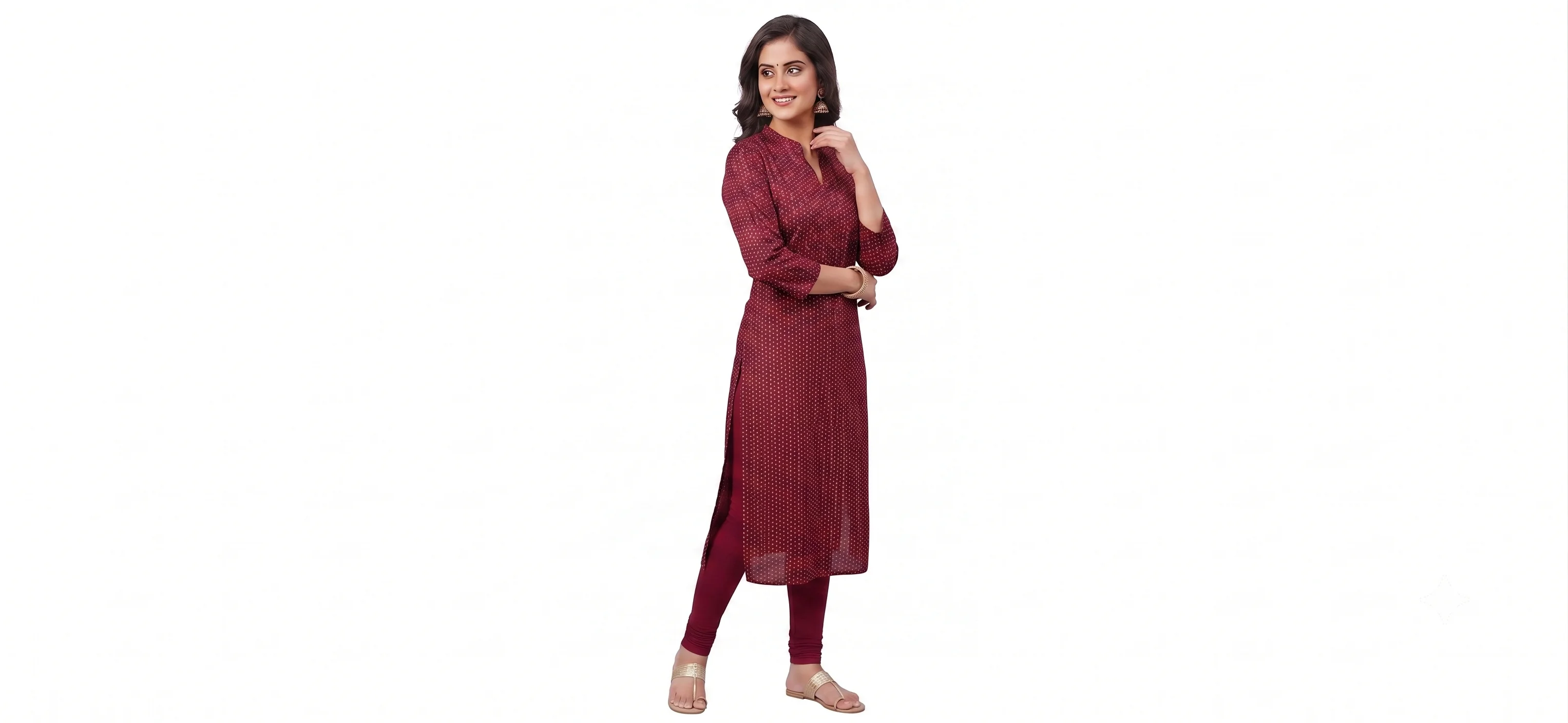 Red Polka Kurti
